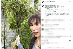 藤が枯れたことを報告した工藤静香（本人インスタグラムより）
