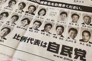 重複立候補が認められず、比例代表の選挙公報に丸川珠代氏の顔写真は載っていなかった