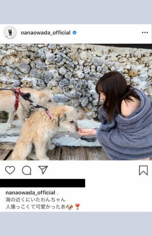元AKB48・大和田南那のインスタグラムより（修正前）