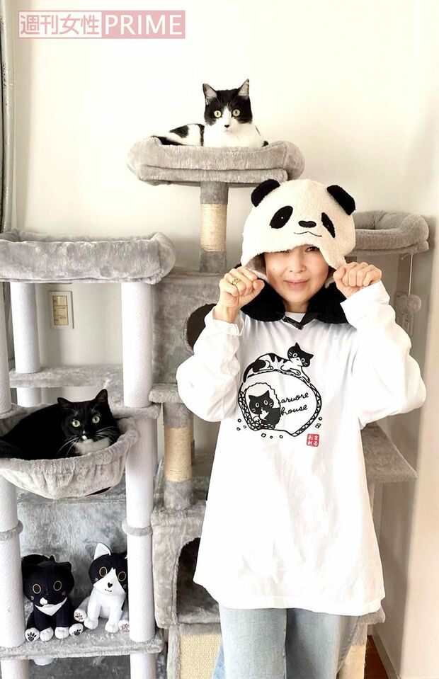誕生日ももちろんマルオレと。マルオレ似(?)のパンダ帽で親子っぽく!