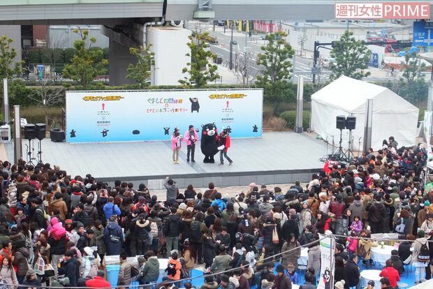 2013年2月、大阪のくまモンファン感謝デーは、客席が満杯に（提供・県庁）