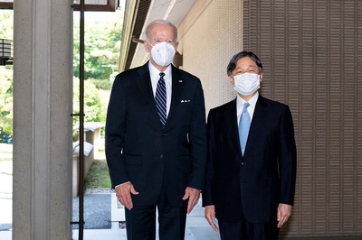 5月23日午前、米バイデン大統領は天皇陛下と面会した