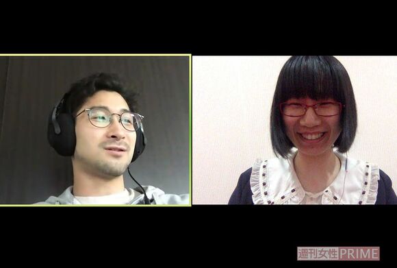 オンライン取材で激論を交わす三宅諒選手とたかまつなな