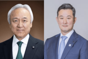 “福岡県議会のドン”こと、蔵内勇夫議長と林泰輔議員（議会の公式サイトより）