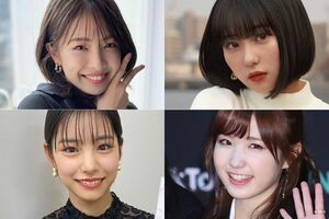 左上から時計回りに寺本莉緒、田中美久、本田仁美、當真あみ