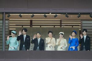 2026年2月23日に行われた天皇誕生日の一般参賀でベランダに並ばれた皇族方