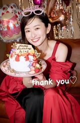 40歳の誕生日に投稿された島袋寛子の近影（本人Xより）