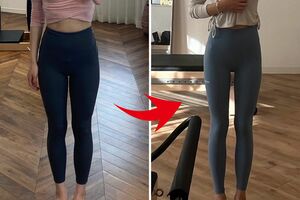 恥骨筋エクササイズで下半身スッキリ！2020年（左）と2024年（右）の変化