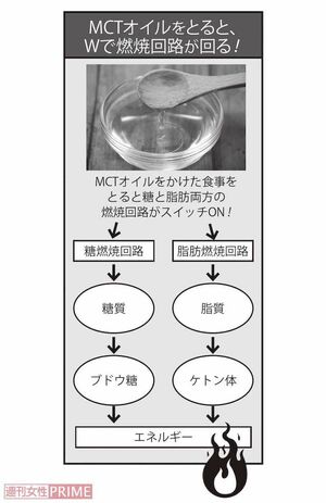 MCTオイルをとると、Wで燃焼回路が回る!