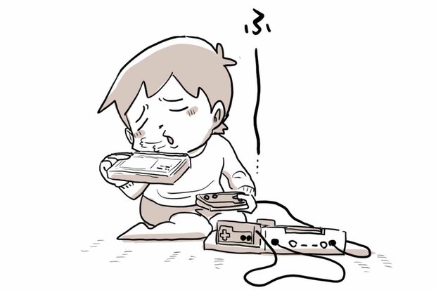 ファミコンのカセットをフーフーしたのも定番の思い出　イラスト／仲曽良ハミ