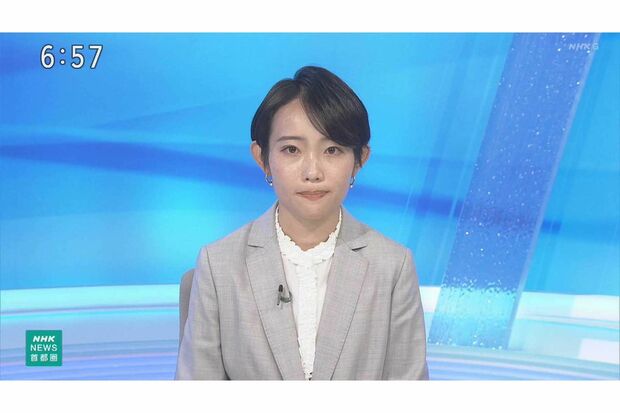 拡散されている、NHKの『ニュースウオッチ9』などで活躍中の菅谷鈴夏アナ(Xより)