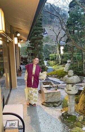 大好きな露天風呂を何度も楽しんで、すっかりリラックス（加藤綾菜コラムより）