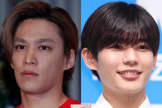 左から『Kis-My-Ft2』の千賀健永、『なにわ男子』の長尾謙杜