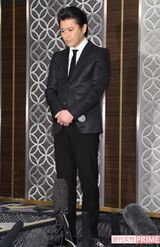 謝罪会見をする山口達也（'18年4月26日）