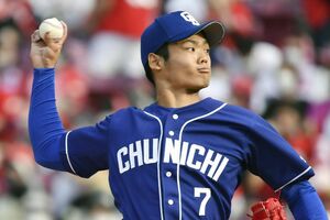 中日ドラゴンズ・根尾昂投手(2022年、共同通信社)