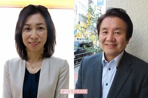 飯村久美さん（左）、岩田昭男さん（右）
