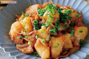 豚バラとたたき長いものしょうが焼き