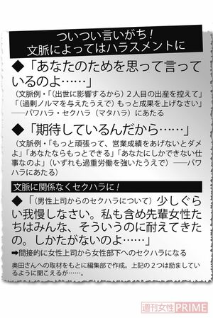 ついつい言いがち!　文脈によってはハラスメントになる発言