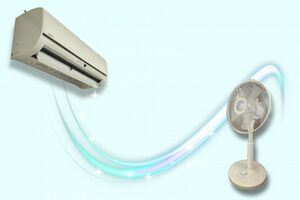 4.エアコンの風下に扇風機を置く※画像はイメージです