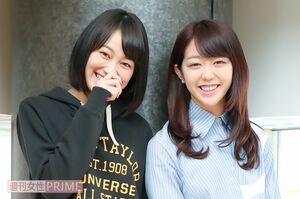 吉本実憂（左）、峯岸みなみ（右）　撮影／佐藤靖彦