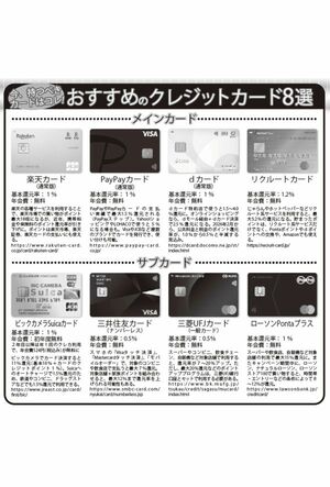 おすすめのクレジットカード8選