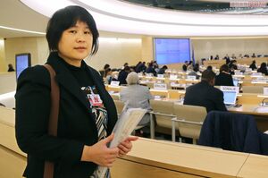 福島原発事故の母子避難者　森松明希子さん（写真／共同通信）