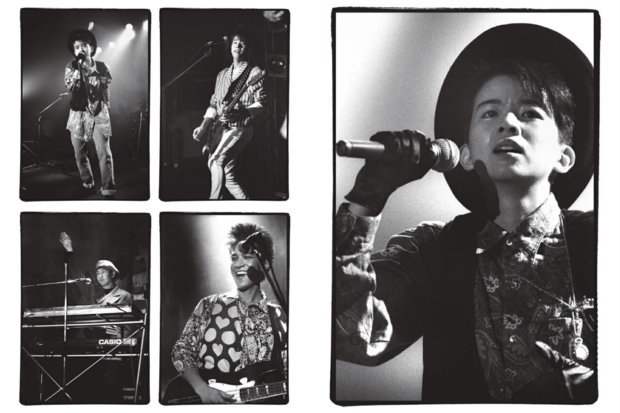 初期「東京少年」のイメージを形づくったといえる、坂本正郁による写真集『東京少年1988-1991』より。笹野以外のオリジナルメンバー3人は鬼籍に入った