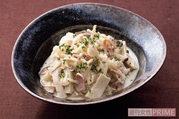 切り干し大根とハムのミルク煮(撮影/廣瀬靖士)