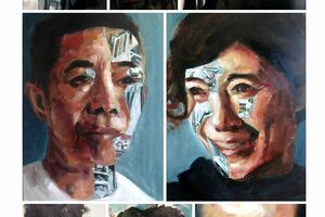 木梨憲武と安田成美がモデルと思われる、銀士の作品（GINJI KINASHI公式HPより）