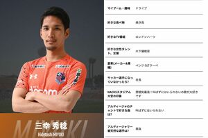 木下優樹菜の恋人・三幸秀稔のプロフィール欄。「好きな女性タレント、女優」の項目には「木下優樹菜」の名前が