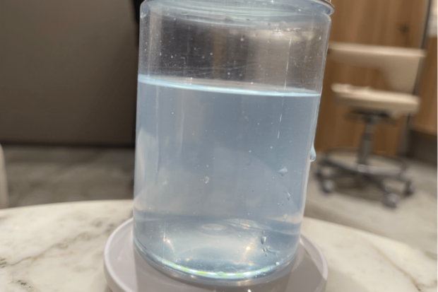 ハイドラジェントル施術後の肌から取れた角質など汚れがたっぷり