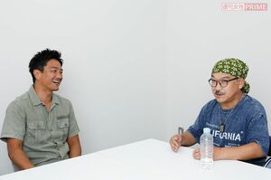 （左から）原田龍二、林下清志（ビッグダディ）