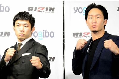 大みそかで対戦する斎藤裕と朝倉未来(『RIZIN』公式HPより)