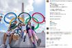 パリ五輪での家族写真を公開したブレイキン・金メダリストのAMI選手(公式インスタグラムより)
