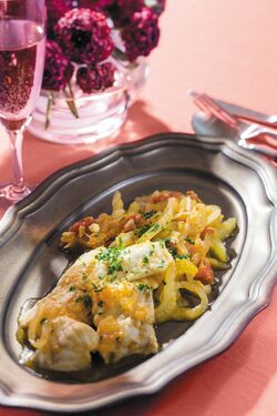 “ヒラメのホワイトソースがけ”（フランス・ブルボン王朝）