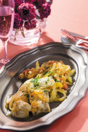 “ヒラメのホワイトソースがけ”(フランス・ブルボン王朝)