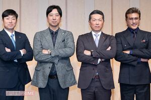 左から相川亮二、藤川球児、小久保裕紀、新庄剛志らセパ監督
