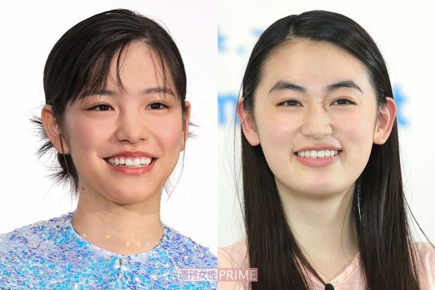 CMでも注目を集めた當真あみ（左）と、水原希子の“妹分”としてモデルデビューした八木莉可子（右）