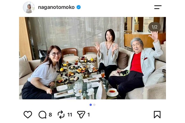 「毛量がすごい」86歳とは思えない鳥越俊太郎の近影（長野智子公式インスタグラムより）