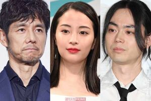 左から西島秀俊、広瀬すず、菅田将暉