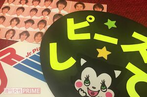 約20年前に使用していた洗練されていない手作りうちわや、ヲタ友と交換した手製のカードなど／著者私物