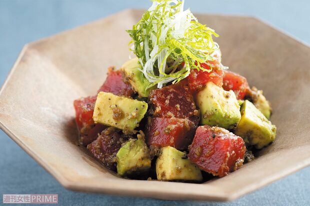 まぐろとアボカドのあえもの　料理制作／田村つぼみ　撮影／三村健二