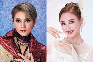 宙組の芹香斗亜(左)と花組の星風まどか(宝塚歌劇団公式サイトより)