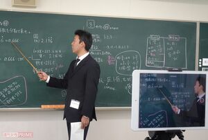 オンライン授業の撮影風景　（写真提供：広島県教育委員会）