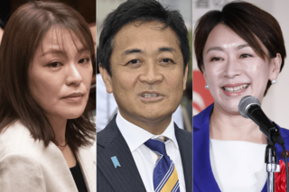 不倫が報じられた議員ランキング（左から今井絵理子、玉木雄一郎、山尾志桜里）