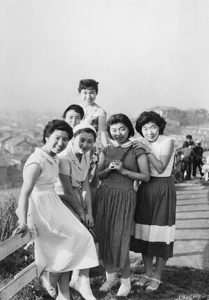 聖心女子大学時代、友人たちと北海道旅行したときの