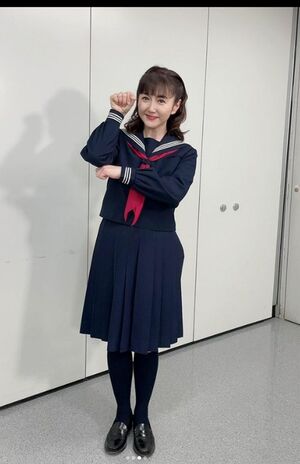 「これで人生最後の…」出馬前にセーラー服を披露する生稲晃子(本人インスタグラムより)