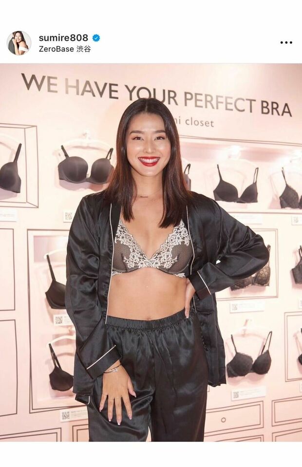 下着ブランドのイベントに出席したすみれ（本人インスタグラムより）