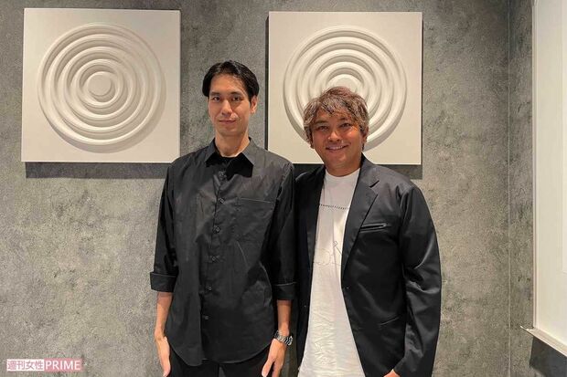 M-1に挑戦する『株式会社パッチューネ』代表取締役社長の伊波恒樹氏（右）と相方・どキンジョー氏