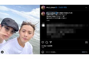 7月10日に平野紫耀がアップした神宮寺勇太との1枚(本人Instagramより)